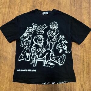 Orfend We Vaguely Feel Many Graphic T-Shirt Black White Line Art Streetwear Tee